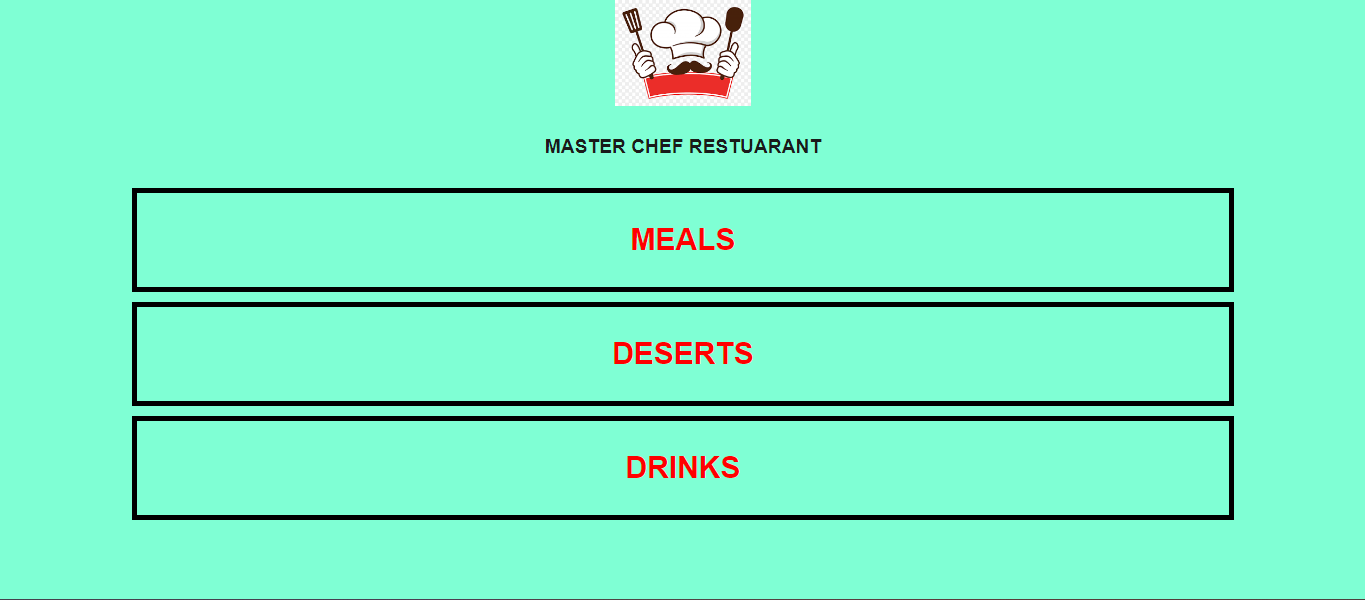 Restuarant Menu
